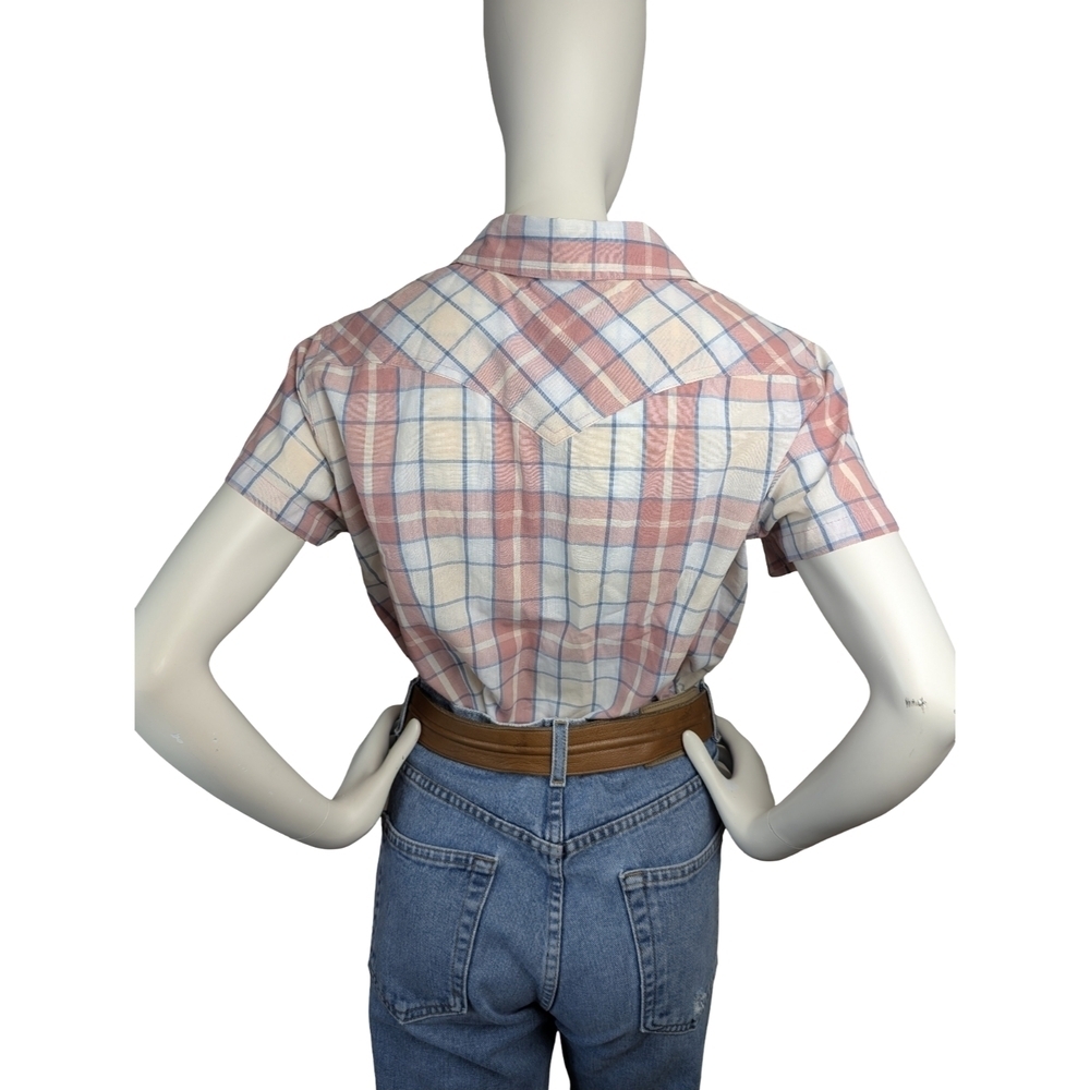 Wrangler "Wrancher" Western Women's Pearl Snap Shirt, Size Medium - Picture 5 of 7